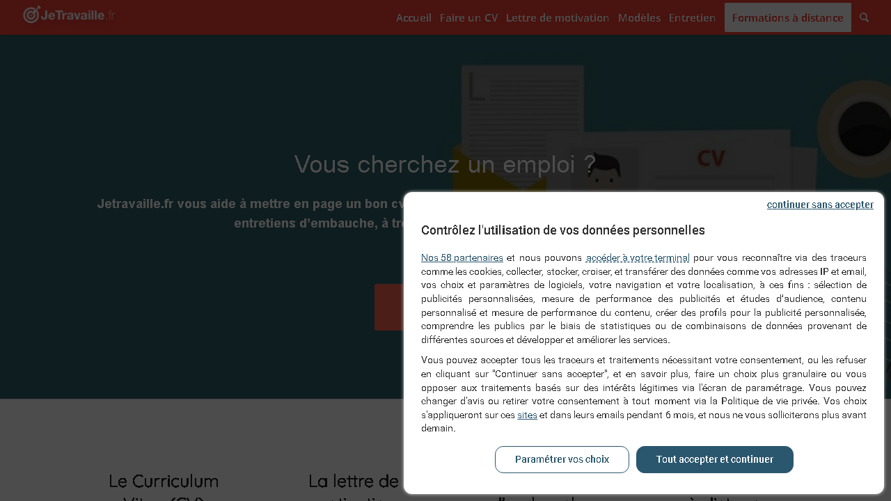 Capture d'écran de http://www.jetravaille.fr/